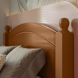 Cama Solteiro Madeira Maciça e Mdf Merk com Cama Auxiliar - 3