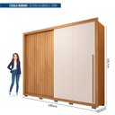 Ver imagem 4 de Guarda-Roupa Casal Ripado 2 Portas e 4 Gavetas Suburban Gold Yescasa Marrom/Freijo/Off White