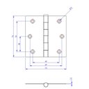 Ver imagem 2 de Kit 12 Dobradiça Preta Porta / Janela Pino Solto Real 3 X3"