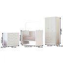 Ver imagem 4 de Quarto Infantil Completo Iris 4 Portas 6 Gavetas Branco - Pnr Móveis