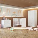 Ver imagem 1 de Quarto Infantil Completo Iris 4 Portas 6 Gavetas Branco - Pnr Móveis