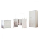Ver imagem 2 de Quarto Infantil Completo Iris 4 Portas 6 Gavetas Branco - Pnr Móveis