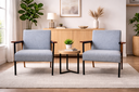 Ver imagem 3 de Conjunto de 2 Poltronas Decorativas Fontana Linho Cinza