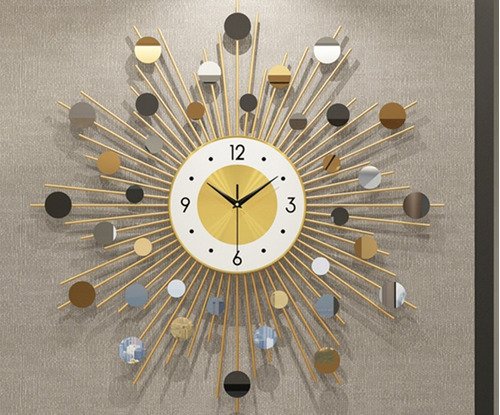 Relógio De Parede 3d Luxuoso Design Europeu Metal 70 cm - 7