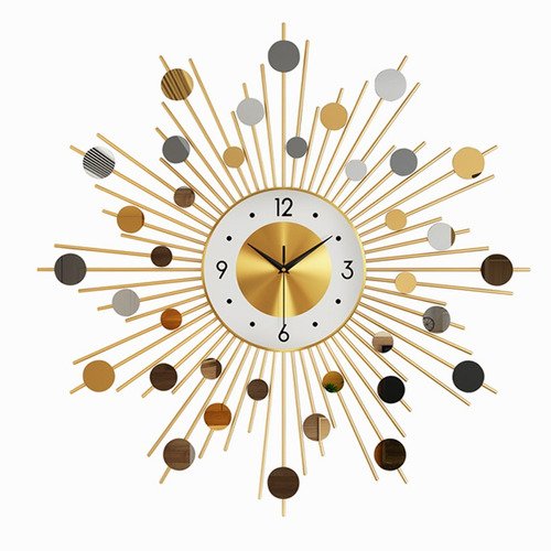 Relógio De Parede 3d Luxuoso Design Europeu Metal 70 cm - 2