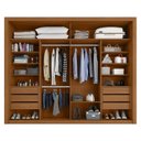 Ver imagem 2 de Guarda Roupa Casal Imperador Plus 2 Portas 6 Gavetas Cinamomo Areia Fosco - Zanzini