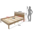 Ver imagem 7 de Cama de Casal para Colchão 138 X 188cm Multimóveis Vcr35013 Amêndoa/branco