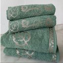 Ver imagem 4 de Jogo de Toalha Banho 4 Peças Veneza 100% Algodão Mafratex Verde