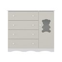 Ver imagem 7 de Cômoda Infantil 95cm 1 Porta com Vidro e 4 Gavetas Doçura Multimóveis Mp4494 Branco/off White