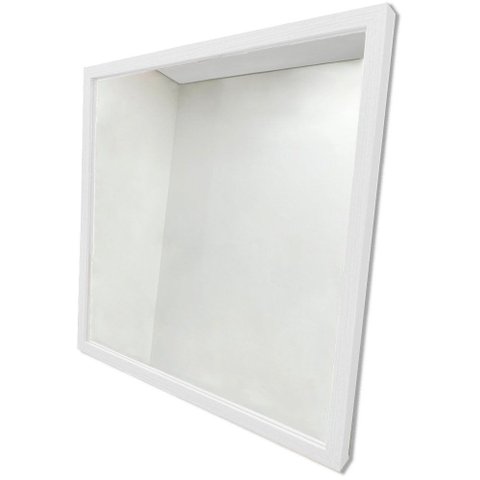 Módulo Espelho Decorativo 50x50cm Empório do Adesivo Moldura Branca
