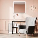 Ver imagem 3 de Módulo Espelho Decorativo 50x50cm Empório do Adesivo Moldura Branca