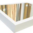 Ver imagem 2 de Módulo Espelho Decorativo 50x50cm Empório do Adesivo Moldura Branca