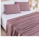 Ver imagem 3 de Jogo de Lençol Cama Casal 4 peças Micropercal 200 fios Petit Poá:Rosê