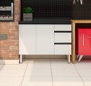 Ver imagem 2 de Gabinete de Cozinha em Aço 1,15 M – Durabilidade e Design Moderno:branco