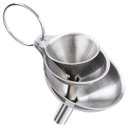 Ver imagem 1 de Conjunto de Funis de Cozinha em Aço Inoxidável 3 Peças