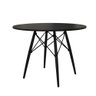 Mesa Eiffel Wood Tampo de Madeira 90cm Preto Pés Pretos Preto - 3
