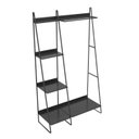 Ver imagem 5 de Conjunto Cama Queen 2 Mesa de Cabeceira e Arara de Roupas em Aço Begônia CabeCasa MadeiraOriginals