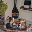 Ver imagem 2 de Lareira de Canto com Kit Instalação Preto Fornos Pinhal