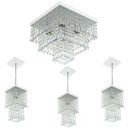Ver imagem 1 de Kit 1 Lustre Cristal Acr. Sweet + 3 Pendentes Spark Branco