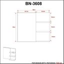 Ver imagem 6 de Espelheira para Banheiro 3 Prateleiras MDP BN3608