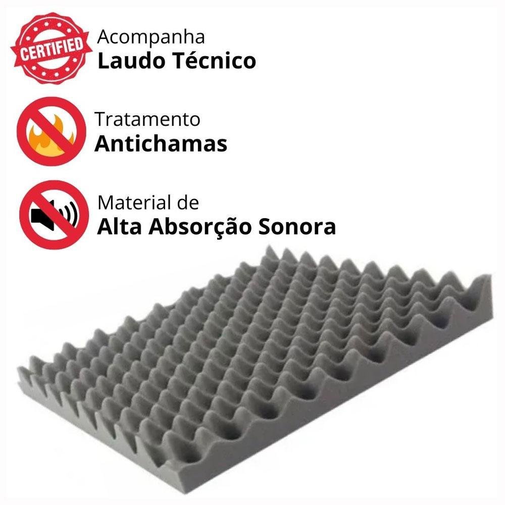 Kit com 12 Placas Acusticas 50x50x2 - Anti Ruidos Sonoros - 5