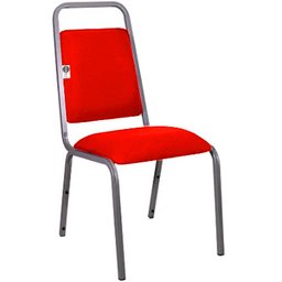 Cadeira Empilhável para Hotelaria Linha Hotel Fremon Vermelho - 1