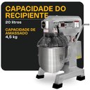 Ver imagem 4 de Batedeira Planetária 20 Litros 3 Velocidades BATI20 Rhino 220V