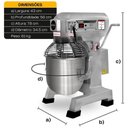 Ver imagem 3 de Batedeira Planetária 20 Litros 3 Velocidades BATI20 Rhino 220V