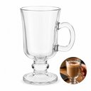 Ver imagem 1 de Caneca de Vidro para Café e Cappuccino Irish 230ml Alça Isolada Cozinha Escritório Transparente