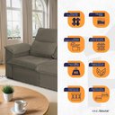 Ver imagem 4 de Sofá Retrátil Reclinável America 1,50m Suede