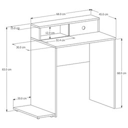 Mesa Para PC Ou Notebook Com Nicho E Suporte Tela Cor Preto - 4