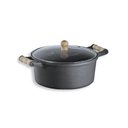 Ver imagem 2 de Caçarola Alça Madeira Tampa Vidro 3,2 Litros 22cm