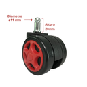 Ver imagem 3 de Kit 5 Rodízios P/ Cadeira Gamer Escritório