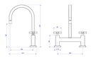 Ver imagem 4 de Misturador de Cozinha Bica Móvel Mesa 1256 Duna Quadratta Cromado Deca 1256C94