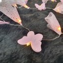 Ver imagem 3 de Fio de Luz de Fada Flores e Borboletas Rosa 20 Leds Pilha