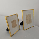 Ver imagem 4 de Porta Retrato Pvc Dourado - Borda Branca