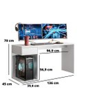 Ver imagem 5 de Mesa Gamer Escrivaninha Start com Gaveta Movelove