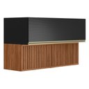 Ver imagem 1 de Armario Aereo Basculante Ripado 2p 120 Cm Proenca Nogueira Carbono Prime Demartez