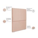 Ver imagem 3 de Cabeceira Estofada Solteiro Luna 90cm Linho Rose