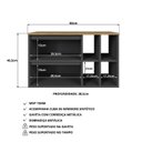 Ver imagem 6 de Gabinete de Banheiro Suspenso 80 cm BA311 com 1 Porta Gaveta e Nichos sem Cuba Nexus Yescasa
