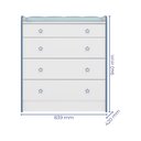 Ver imagem 4 de Jogo de Quarto Infantil Doce Sonho com Berço Simples, Cômoda e Colchão Branco
