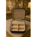 Ver imagem 2 de Porta Joia de Bolsa para Viagem Portátil/ Caixa de Armazenamento/bolsa/anel/colar Preto - Mobili