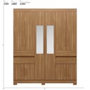 Ver imagem 3 de Guarda-Roupa 10 Portas 4 Gavetas com Espelho Elite Vizanno Marrom/Amendola Touch