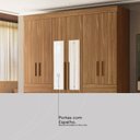 Ver imagem 6 de Guarda-Roupa 10 Portas 4 Gavetas com Espelho Elite Vizanno Marrom/Amendola Touch
