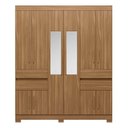 Ver imagem 2 de Guarda-Roupa 10 Portas 4 Gavetas com Espelho Elite Vizanno Marrom/Amendola Touch
