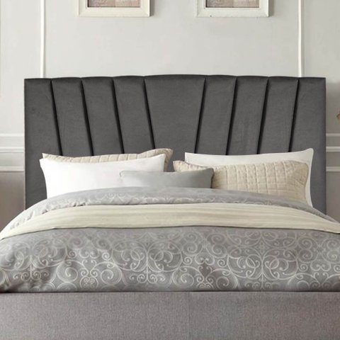 Cabeceira Estofada Bélgica 140CM Casal Courino Cinza - D A DECOR