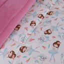 Ver imagem 2 de Coberdrom Edredom Bailarina Solteiro Dupla Face Malha Manta Soft Rosa