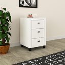 Ver imagem 1 de Gaveteiro para Escritório 03 Gavetas C/ Rodízios Me4108 Branco Tecnomobili