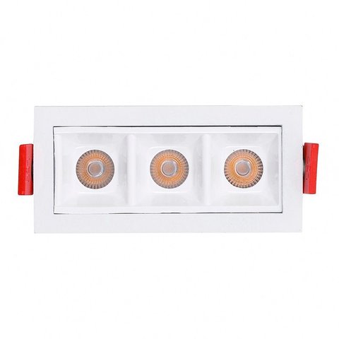 Spot Embutir Downlight Retang Mini Focco 6w 2700k 24º Irc90 Branco/branco-gaya