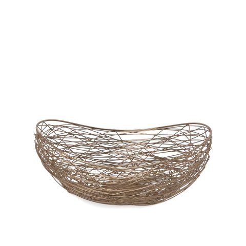 Centro de Mesa Decorativo Aramado em Metal Dourado 40cm 22203g Mart